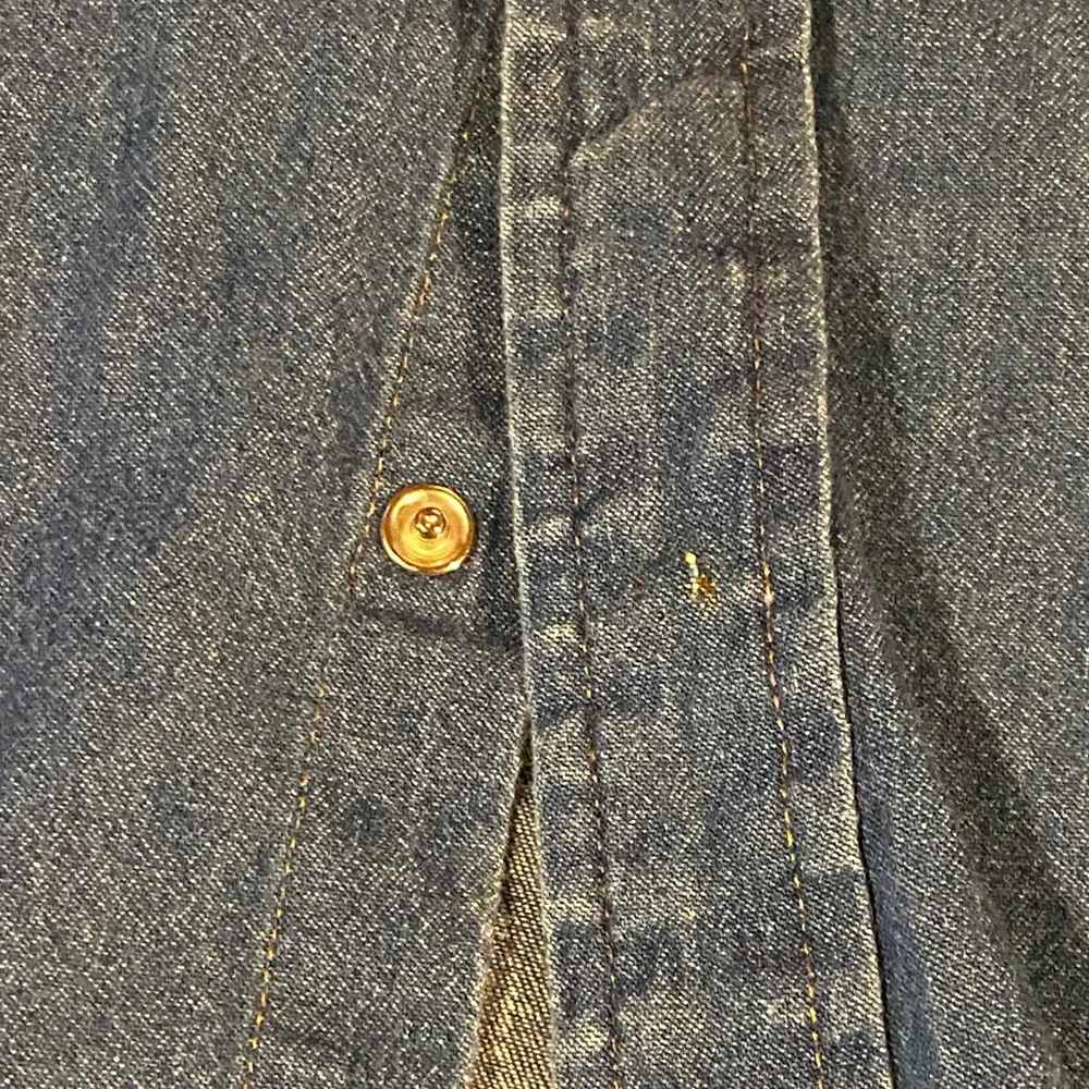 Texas Authentic Dry Goods Men's XXL Blue Denim Short Sleeve Shirt - Picture 6 of 15